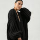 wool cardigan chunky knit Mr Mittens winter black