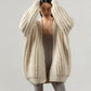 wool cardigan chunky knit Mr Mittens winter cream ivory white