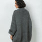 charcoal dark grey cardigan chunky mr mittens knit knitwear winter collection outerwear