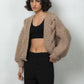 wool bomber chunky knit Mr Mittens winter brown taupe