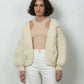 wool bomber chunky knit Mr Mittens winter white cream ivory