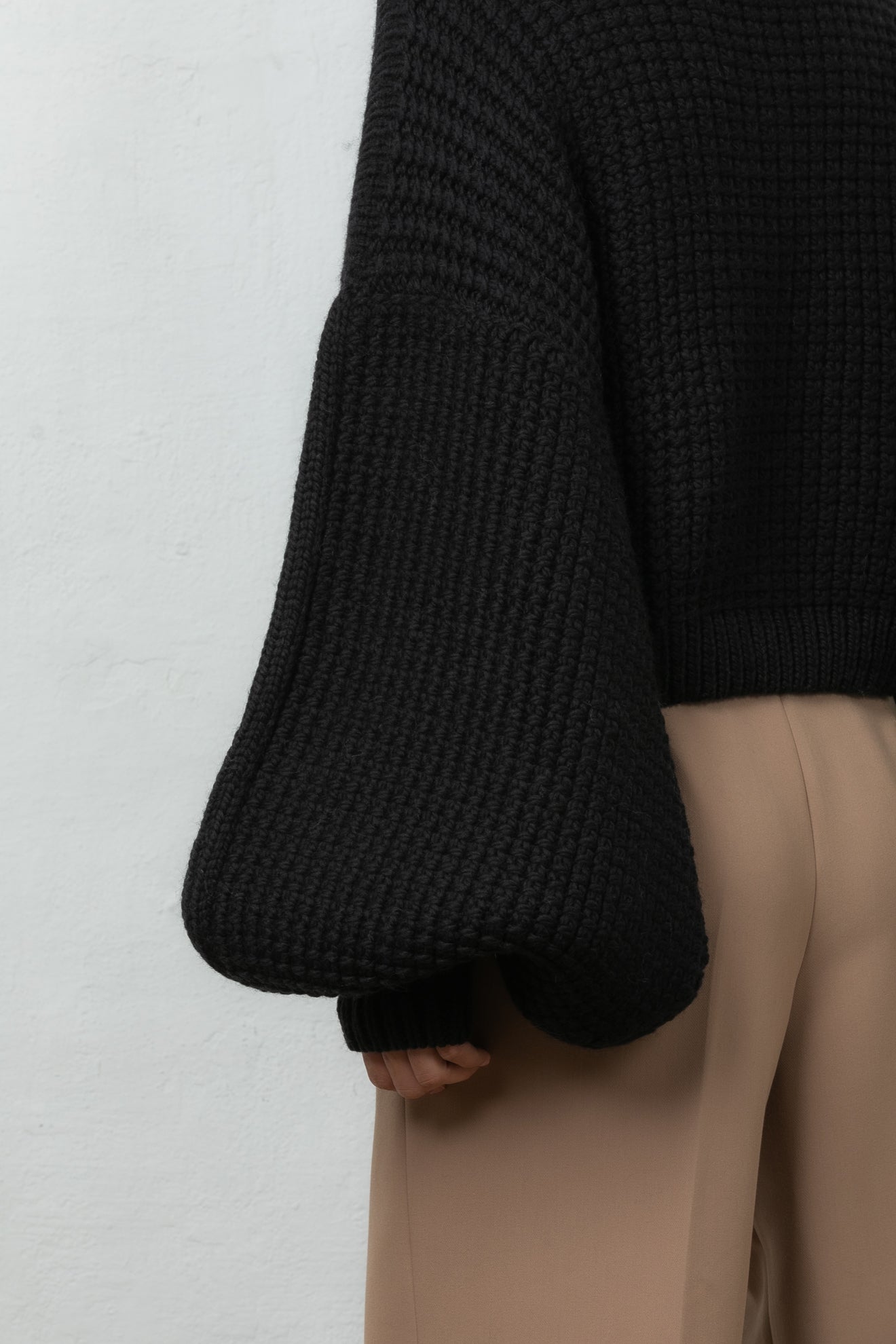 wool jumper sweater knit Mr Mittens winter black