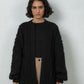 wool cardigan knitted winter Mr Mittens black