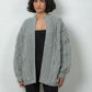wool cardigan knitted winter Mr Mittens grey