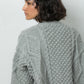 wool cardigan knitted winter Mr Mittens grey